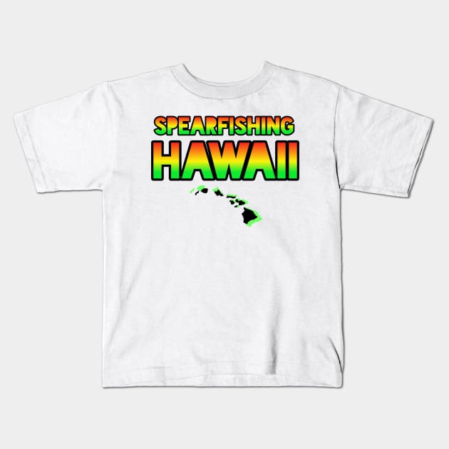 Spearfishing Hawaii Kids T-Shirt by Coreoceanart